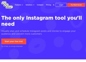 How skedsocial.com looks like on a tablet such as an iPad.