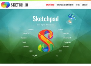 How sketch.io looks like on a tablet such as an iPad.