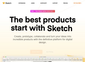 How sketchapp.com looks like on a tablet such as an iPad.