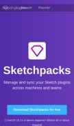 How sketchpacks.com looks like on a mobile device such as an iPhone.