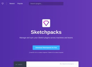 How sketchpacks.com looks like on a tablet such as an iPad.