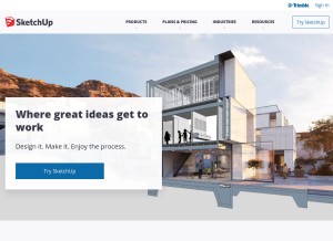 How sketchup.com looks like on a tablet such as an iPad.