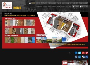 How sketchuptextureclub.com looks like on a tablet such as an iPad.