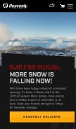 How skiheavenly.com looks like on a mobile device such as an iPhone.