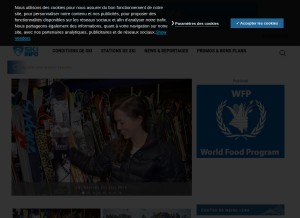 How skiinfo.fr looks like on a tablet such as an iPad.