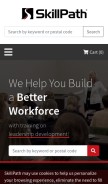 How skillpath.com looks like on a mobile device such as an iPhone.