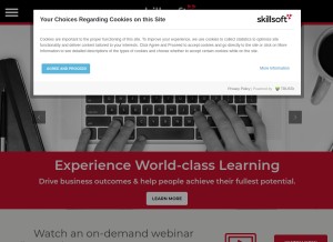 How skillsoft.com looks like on a tablet such as an iPad.
