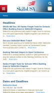 How skillsusa.org looks like on a mobile device such as an iPhone.