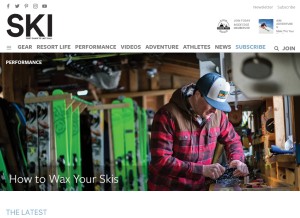 How skimag.com looks like on a tablet such as an iPad.