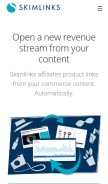 How skimlinks.com looks like on a mobile device such as an iPhone.