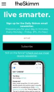 How skimmth.is looks like on a mobile device such as an iPhone.