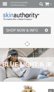 How skinauthority.com looks like on a mobile device such as an iPhone.