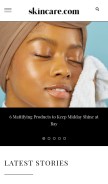 How skincare.com looks like on a mobile device such as an iPhone.