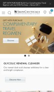 How skinceuticals.com looks like on a mobile device such as an iPhone.