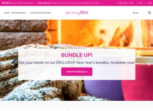 How skinnyfit.com looks like on a tablet such as an iPad.