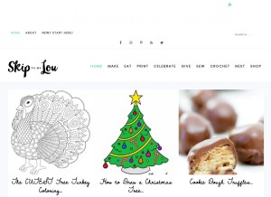 How skiptomylou.org looks like on a tablet such as an iPad.