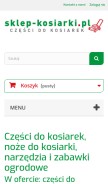 How sklep-kosiarki.pl looks like on a mobile device such as an iPhone.