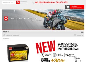 How sklep.uruchom.com looks like on a tablet such as an iPad.