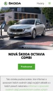 How skoda-auto.cz looks like on a mobile device such as an iPhone.