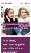 How skolverket.se looks like on a mobile device such as an iPhone.