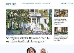 How skonahem.com looks like on a tablet such as an iPad.