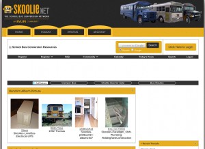 How skoolie.net looks like on a tablet such as an iPad.