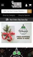 How skullsunlimited.com looks like on a mobile device such as an iPhone.