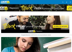 How skuola.net looks like on a tablet such as an iPad.
