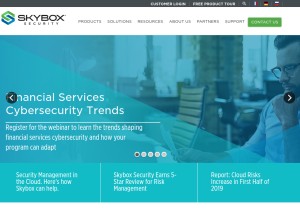 How skyboxsecurity.com looks like on a tablet such as an iPad.