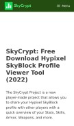 How skycryptpro.com looks like on a mobile device such as an iPhone.