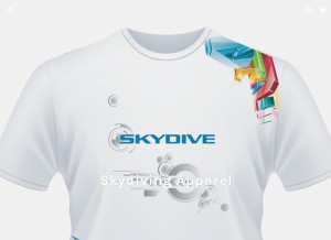 How skydivingapparel.com looks like on a tablet such as an iPad.