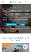 How skylightpaycard.com looks like on a mobile device such as an iPhone.