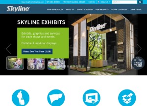 How skyline.com looks like on a tablet such as an iPad.