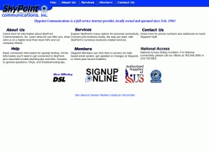 How skypoint.net looks like on a tablet such as an iPad.