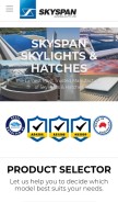 How skyspan.com.au looks like on a mobile device such as an iPhone.