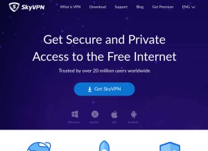 How skyvpn.us looks like on a tablet such as an iPad.