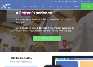 How skyward.com looks like on a tablet such as an iPad.