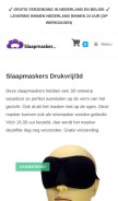 How slaapmasker.com looks like on a mobile device such as an iPhone.