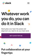 How slack.com looks like on a mobile device such as an iPhone.