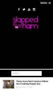 How slappedham.com looks like on a mobile device such as an iPhone.