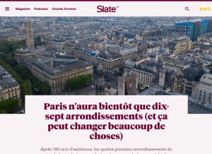 How slate.fr looks like on a tablet such as an iPad.