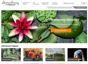 How slavneobrazy.cz looks like on a tablet such as an iPad.