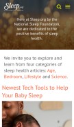 How sleep.org looks like on a mobile device such as an iPhone.