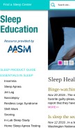 How sleepeducation.org looks like on a mobile device such as an iPhone.