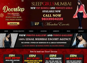 How sleepgirlsmumbai.com looks like on a tablet such as an iPad.