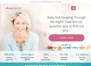 How sleepsense.net looks like on a tablet such as an iPad.