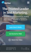How slicktext.com looks like on a mobile device such as an iPhone.