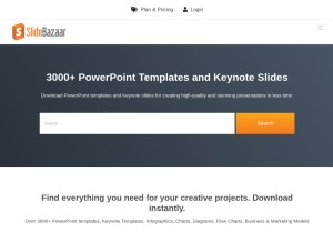 How slidebazaar.com looks like on a tablet such as an iPad.