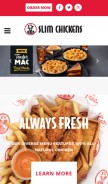 How slimchickens.com looks like on a mobile device such as an iPhone.