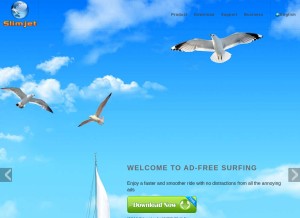 How slimjet.org looks like on a tablet such as an iPad.